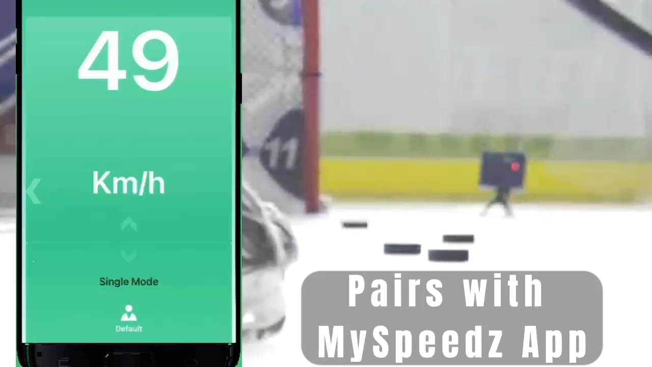 Hockey Training Equipment - Speed Radar Gun 2.0 - Instantly & Accurately Measure Shot, Ball, Pitch Speed - Track & Record Progress with App Support - Multi-Sports Training Gift (Hockey)