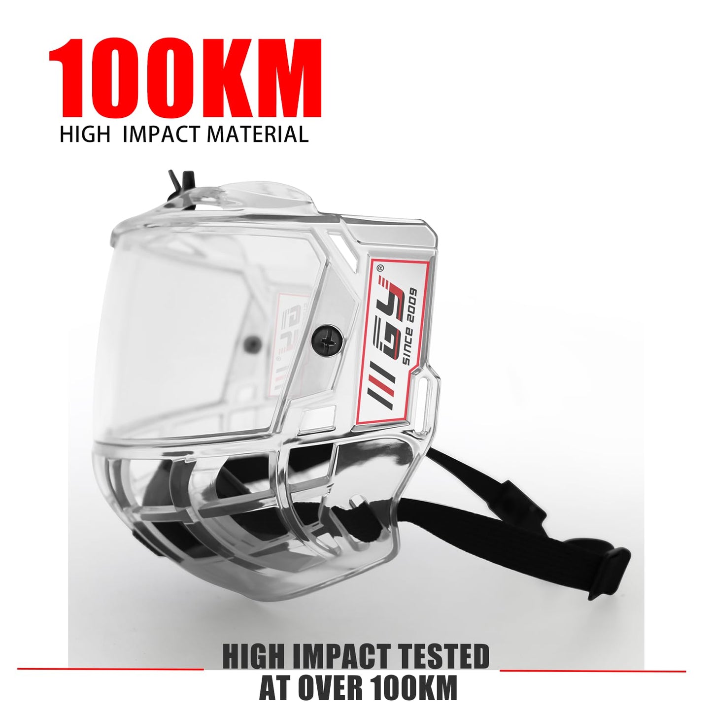 GY Hockey Full Shield Visor Junior Hockey Visor Ice Hockey Helmet Full Face Protection Visor (Clear)