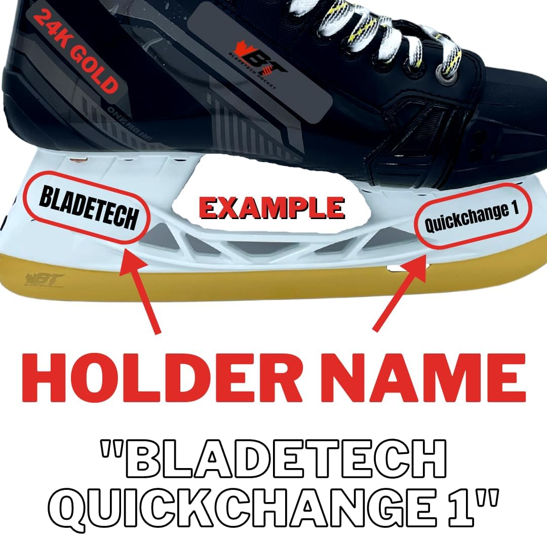 Replacement Hockey Skate Blades - 24K Gold - All Quick-Release Holders