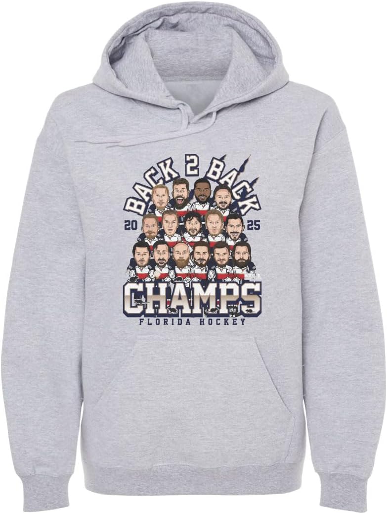 500 LEVEL Florida Hockey 2025 Back to Back World Champs Men's Hoodie Sweatshirt