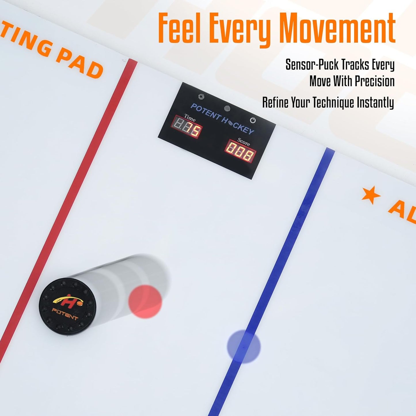 Ultimater Dangler 2.0 - Advanced 270° Stickhandling Training System - Intelligent Sensor-Puck Technology, Dynamic Drill Modes, Smooth Glide Synthetic Ice Pads - Hockey Training Equipment