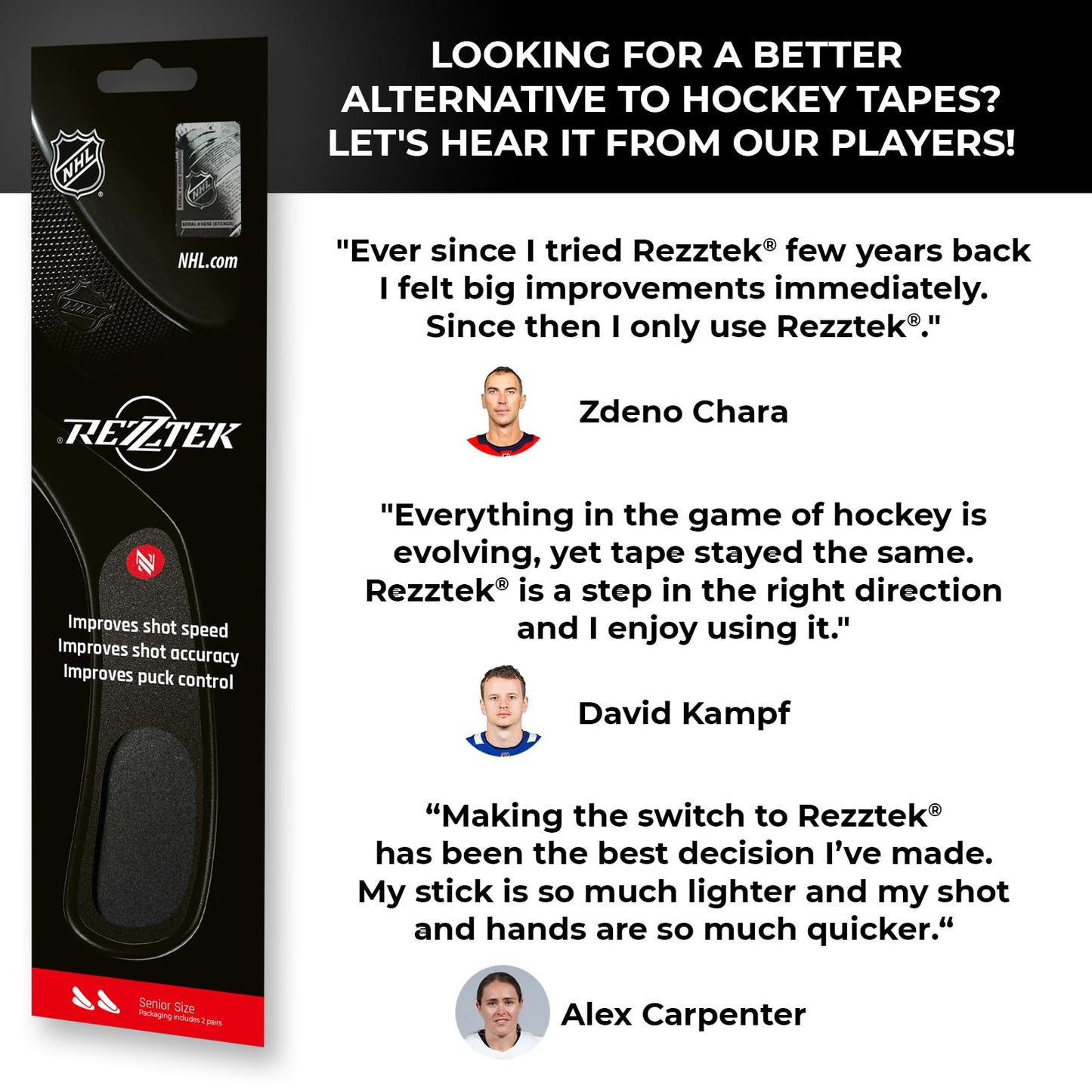 Hockey Stick Tape Alternative – Hockey Stick Blade Performance Grip – for Ice & Street Hockey Stick Blades - Used by NHL Players