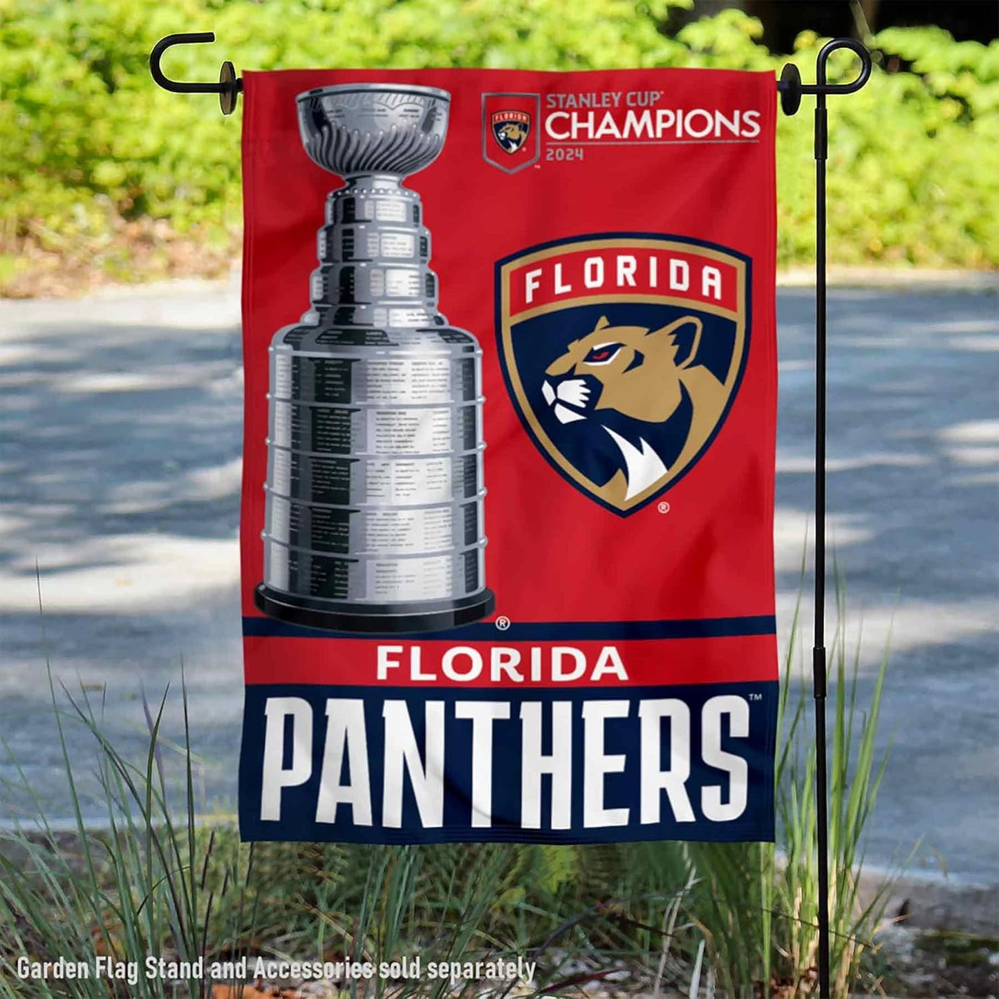 WinCraft Florida Panthers Stanley Cup Champions 2024 Double Sided Garden Banner Flag