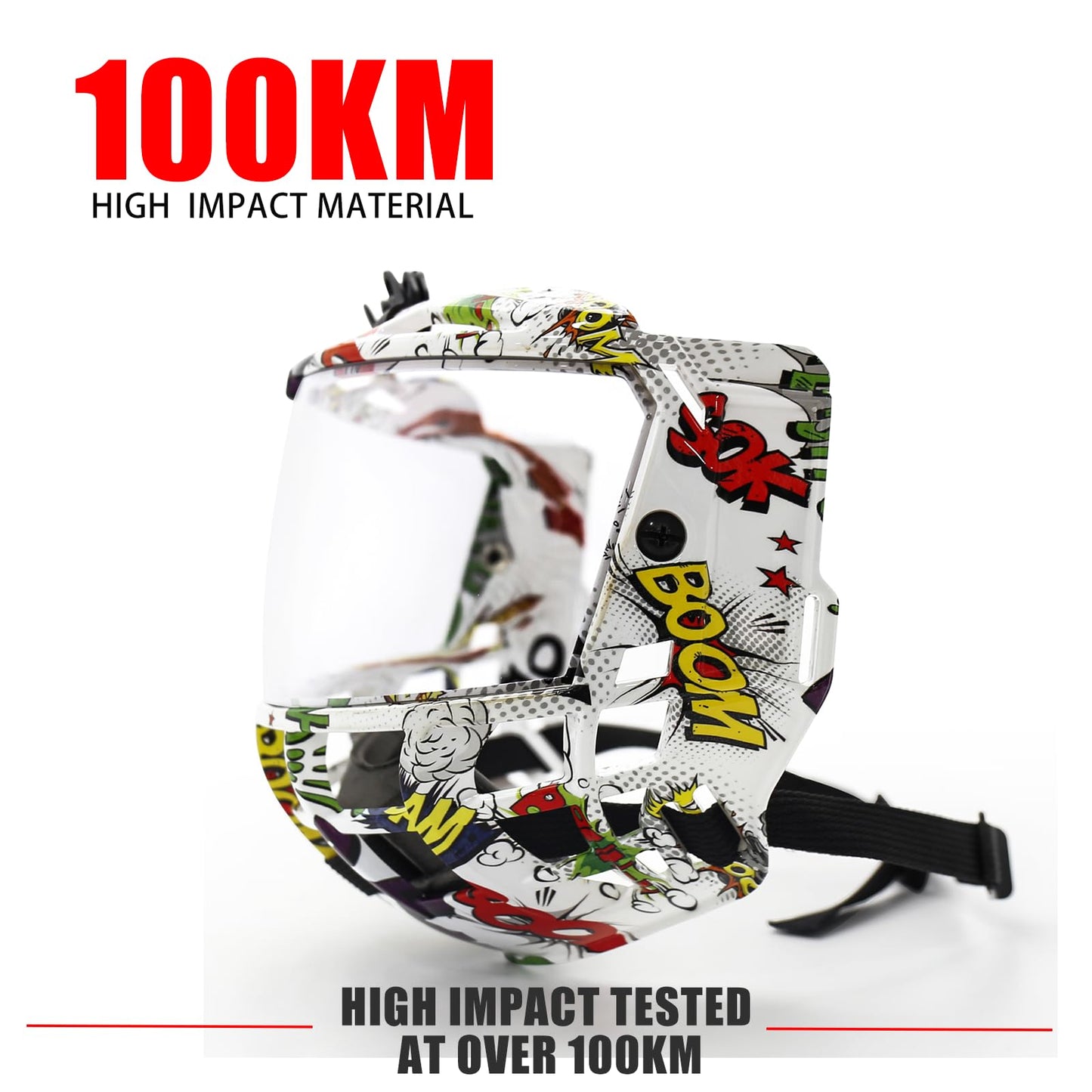 GY Hockey Full Shield Visor Junior Hockey Visor Ice Hockey Helmet Full Face Protection Visor (Clear)
