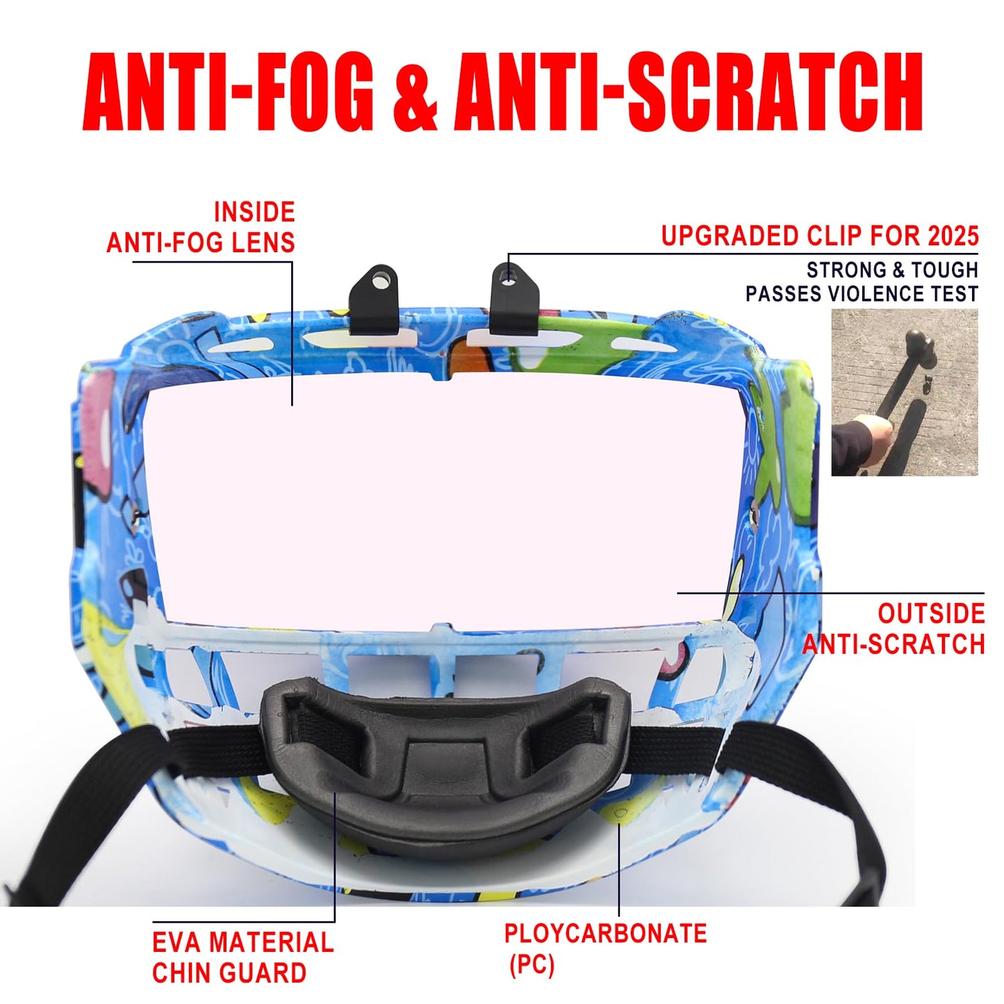 GY Hockey Full Shield Visor Junior Hockey Visor Ice Hockey Helmet Full Face Protection Visor (Clear)