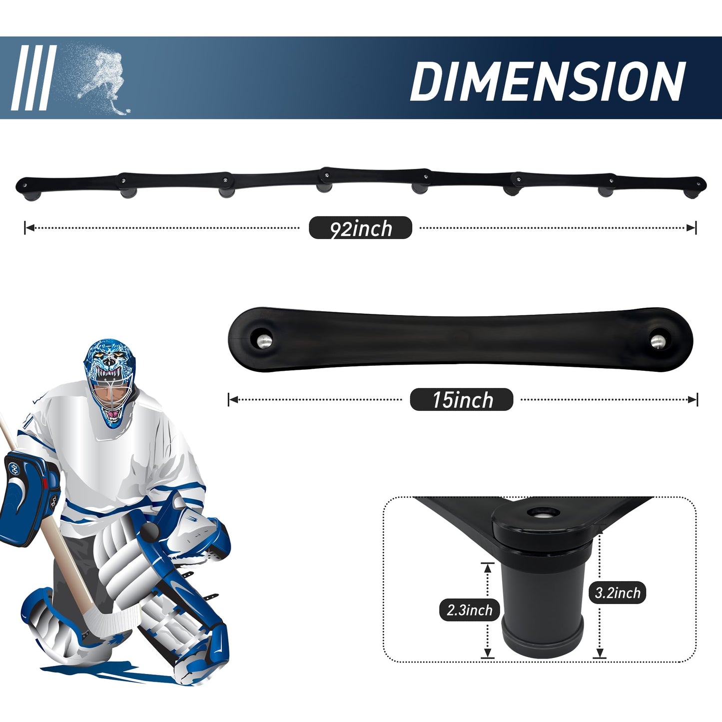 Hockey Training Equipment, Adjustable Hockey Stick Handling Trainer for Puck Control and Coordination, Portable Stickhandling Training Tool