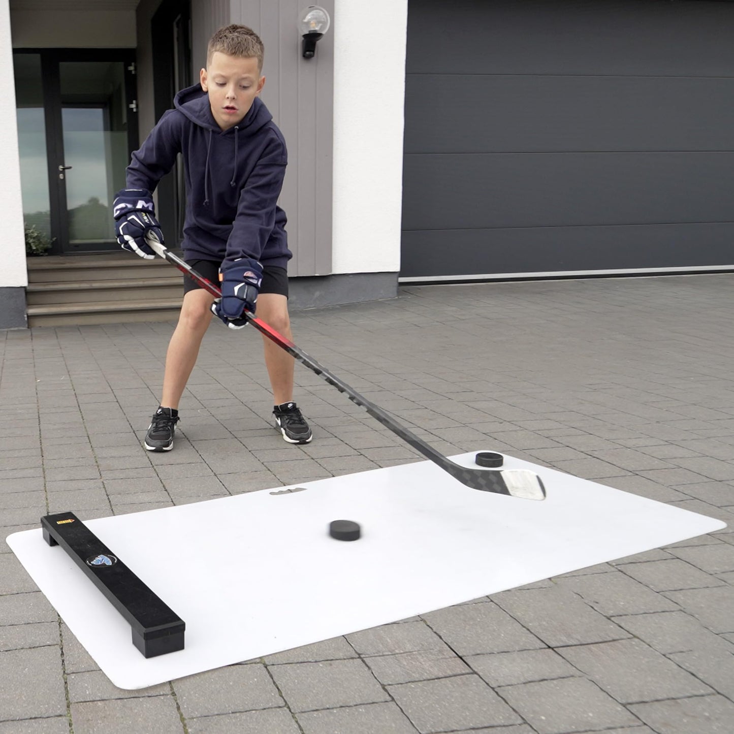 Hockey Revolution Shoot Pad - Hockey Sports Training Aid for Shooting, Passing and Stick handling - Hockey Skills Training Practice Surface 30"x 60" - Reel Ice Feeling Roll Board