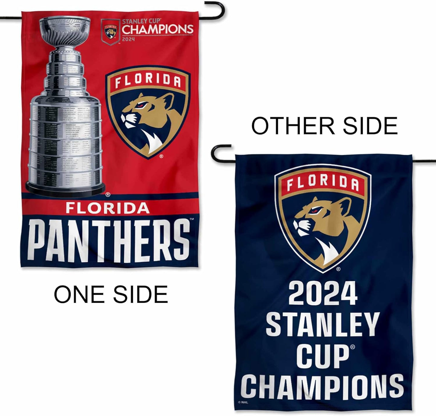WinCraft Florida Panthers Stanley Cup Champions 2024 Double Sided Garden Banner Flag