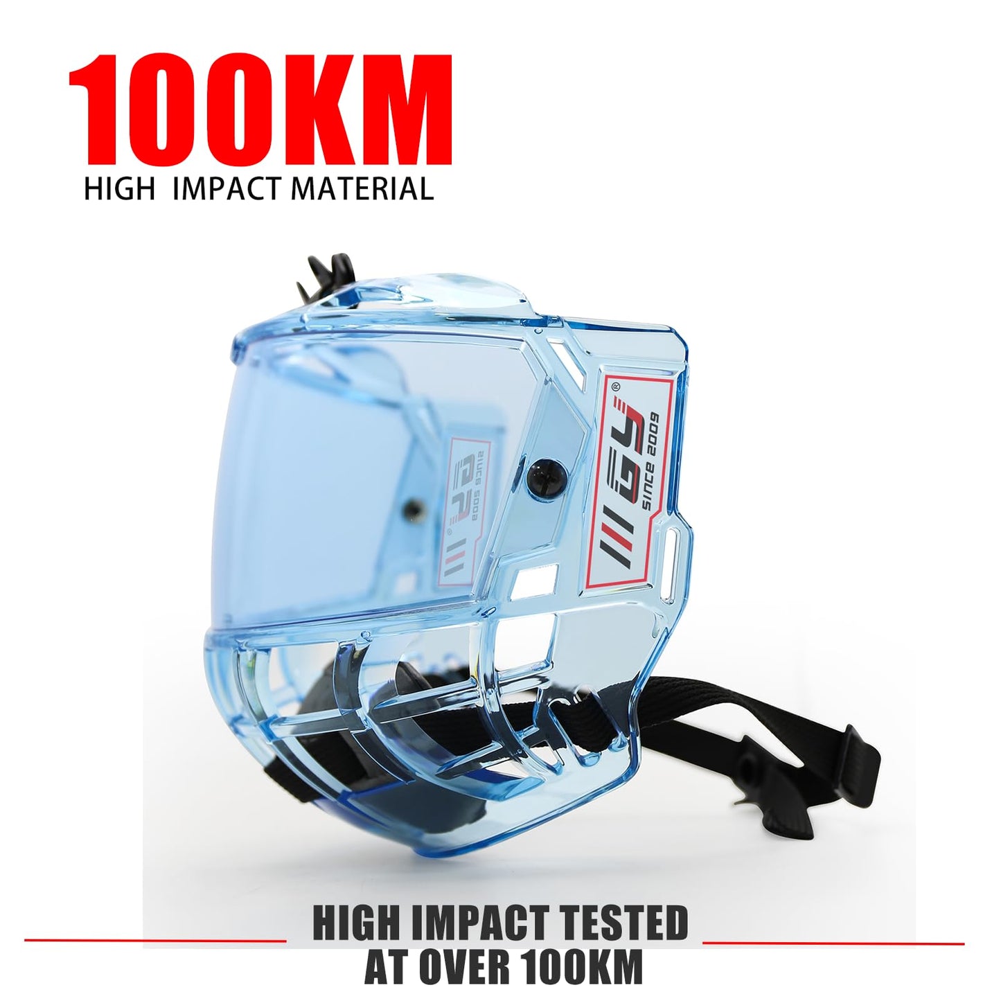 GY Hockey Full Shield Visor Junior Hockey Visor Ice Hockey Helmet Full Face Protection Visor (Clear)