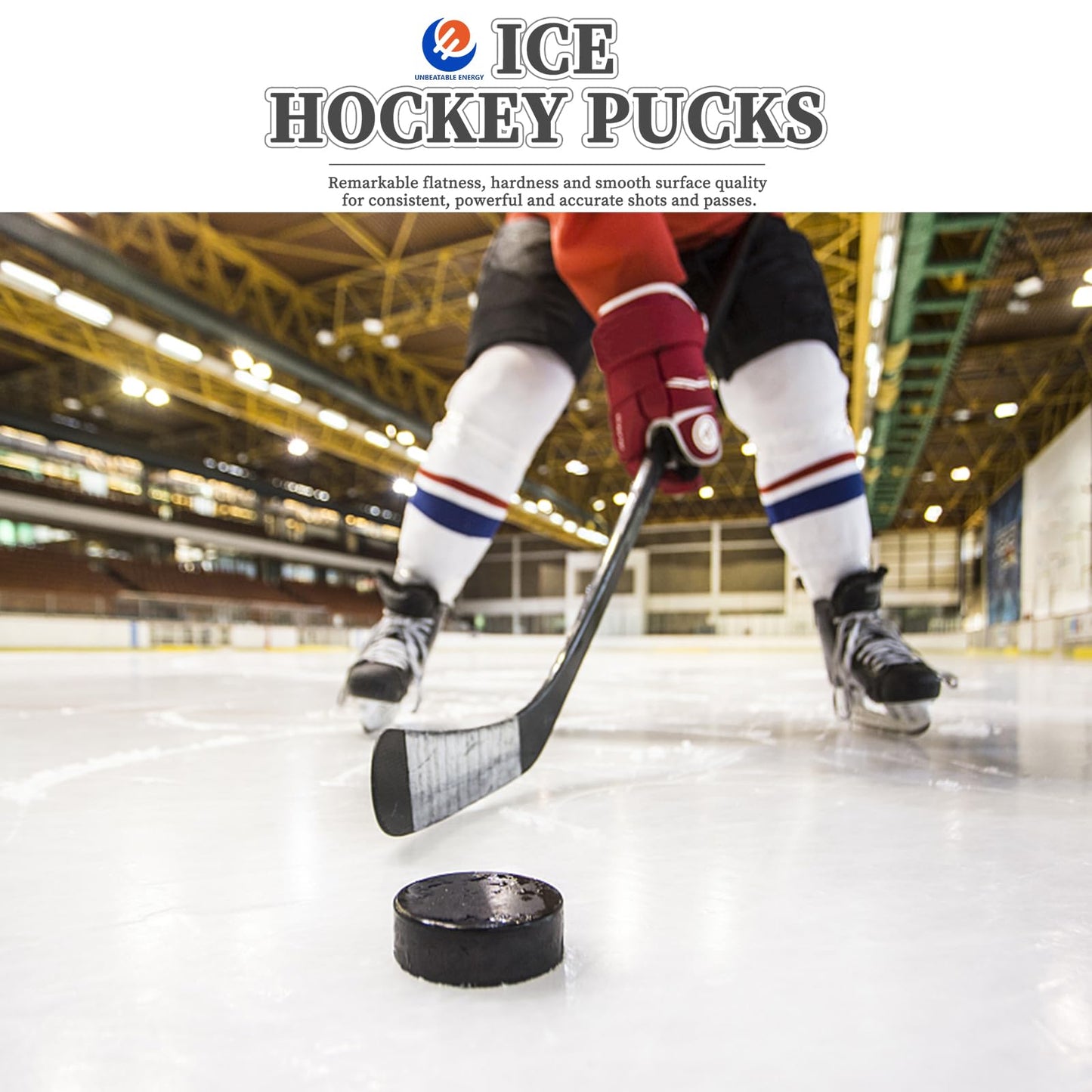 Hockey Pucks 50 Pack, Hockey Puck (Black), Official Hockey Pucks for Practicing and Classic Training, Ice Hockey Pucks Diameter 3", Thickness 1", 6oz, Hockey Pucks Bulk