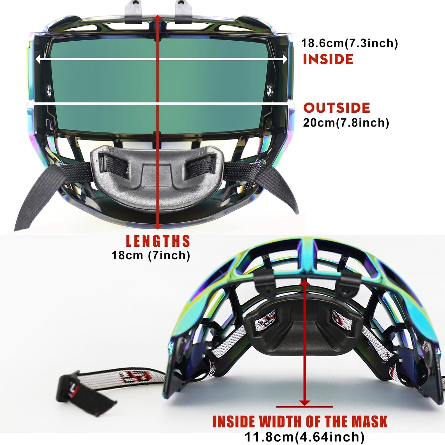 GY Hockey Full Shield Visor Junior Hockey Visor Ice Hockey Helmet Full Face Protection Visor (Clear)