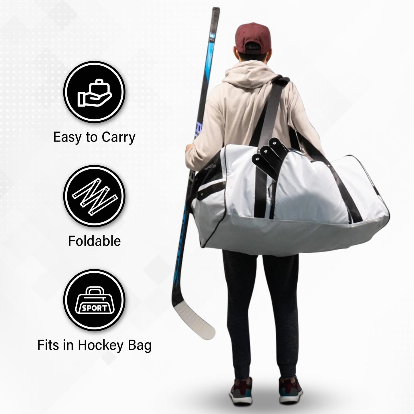 The Snake Trainer - Lightweight Stickhandling Training Tool - Hockey Training Equipment for Puck Control, Reaction Time and Coordination - Portable, Durable and Adjustable