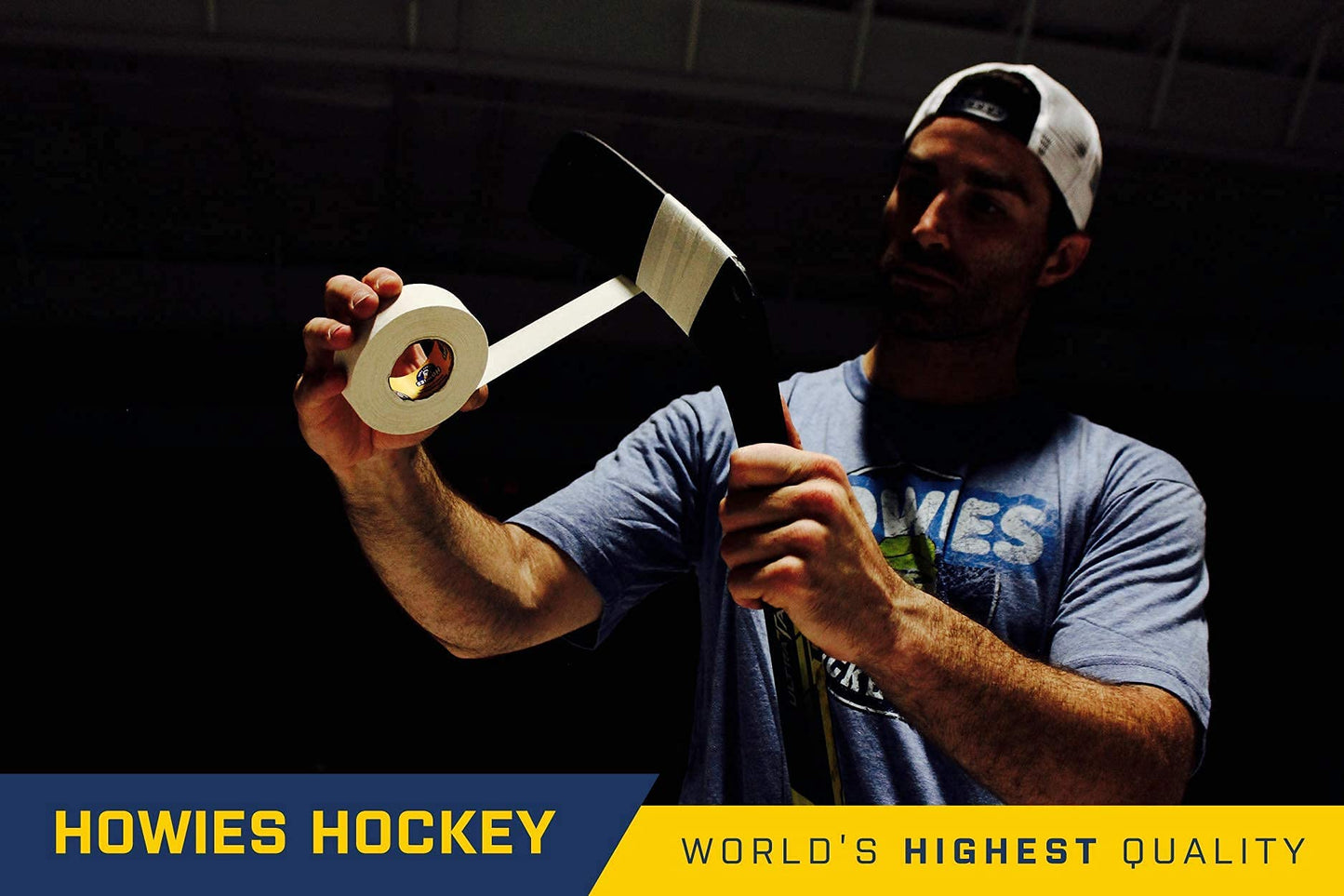 Howies Hockey Tape 6 Roll Pack - Cloth (1 Inch by 25 Yards Long) Clear/Poly (1" x 30yds) Free Tape TIN (Choose Your Colors) White, Black, Clear Shin Pad Sock Tape (6 White)