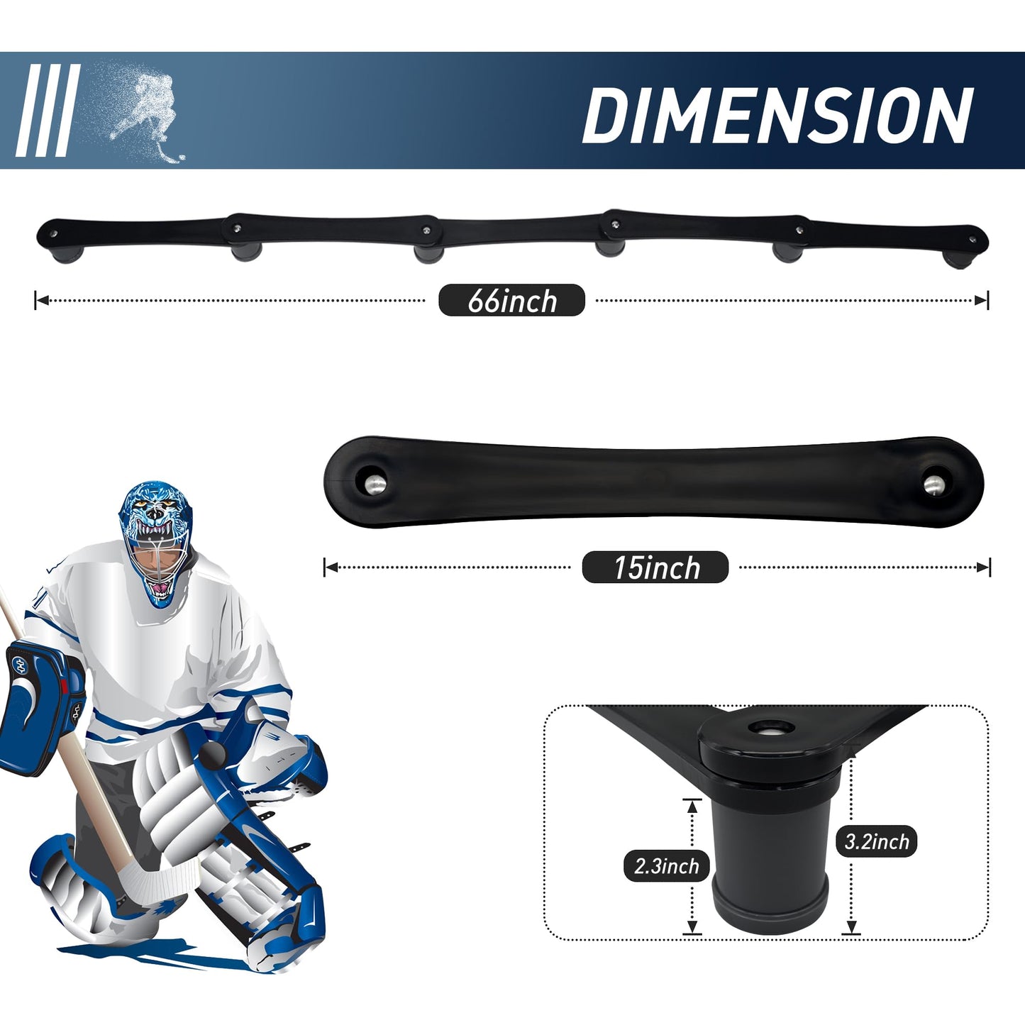 Hockey Training Equipment, Adjustable Hockey Stick Handling Trainer for Puck Control and Coordination, Portable Stickhandling Training Tool