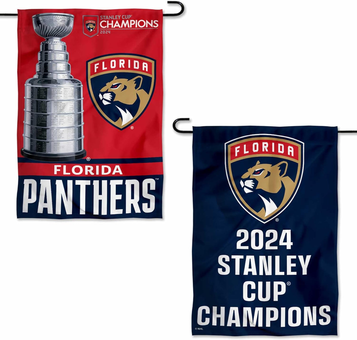 WinCraft Florida Panthers Stanley Cup Champions 2024 Double Sided Garden Banner Flag