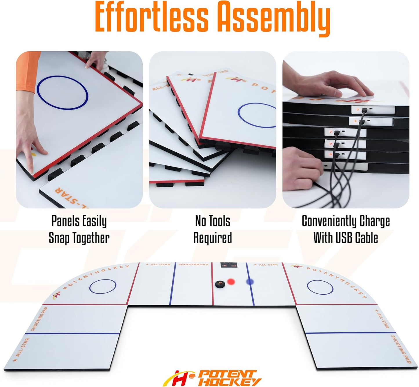 Ultimater Dangler 2.0 - Advanced 270° Stickhandling Training System - Intelligent Sensor-Puck Technology, Dynamic Drill Modes, Smooth Glide Synthetic Ice Pads - Hockey Training Equipment