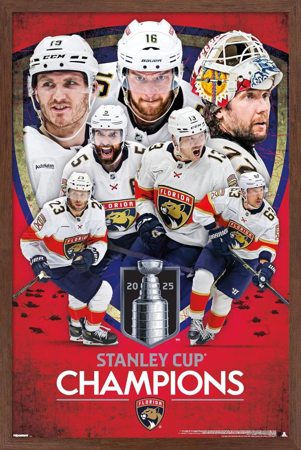 Trends International NHL Florida Panthers - 2025 Stanley Cup Champions Wall Poster, 34L x 22.4W, Premium Unframed Version