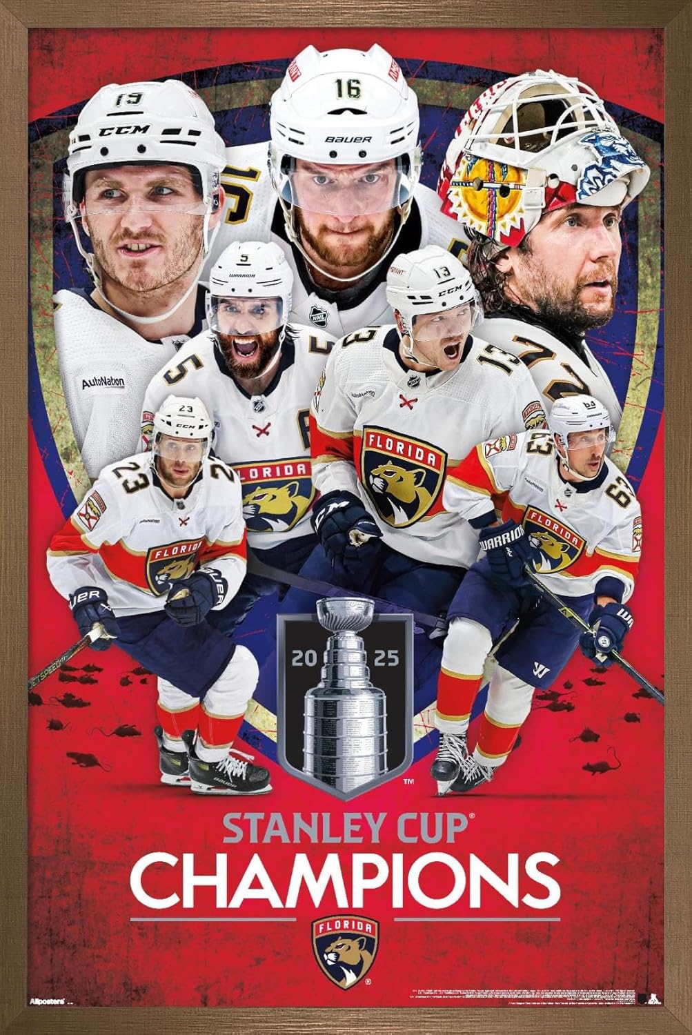 Trends International NHL Florida Panthers - 2025 Stanley Cup Champions Wall Poster, 34L x 22.4W, Premium Unframed Version