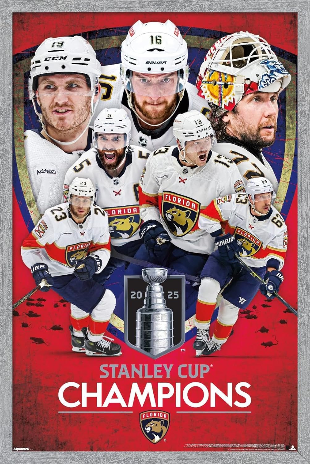 Trends International NHL Florida Panthers - 2025 Stanley Cup Champions Wall Poster, 34L x 22.4W, Premium Unframed Version