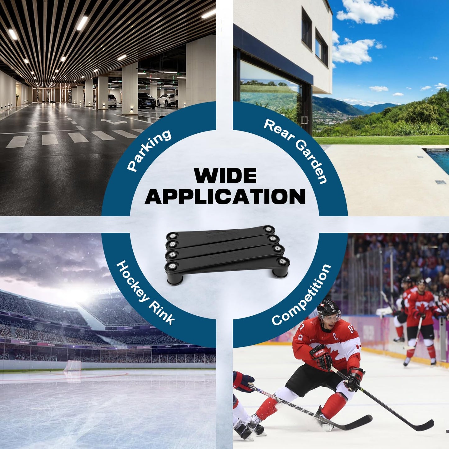 Hikeen 7-Sections Hockey Training Equipment,Magnetic Adjustable Size Hockey Stick Handling Trainer,Portable Stickhandling Training Tool for Puck Control, Reaction Time and Coordination