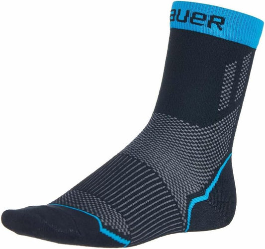 Bauer Hockey Performance Skate Sock ('21), Low (X-Large), Black, 1059309