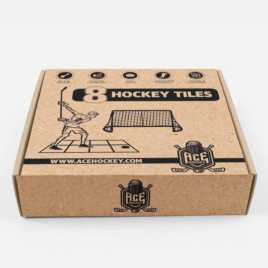 Dryland Flooring Tiles for Hockey Training - 8-Pack Hockey Tiles (9.4 sqft) for Shooting, Passing, Stickhandling - Not Skateable Synthetic Ice Tiles for Hockey Practice