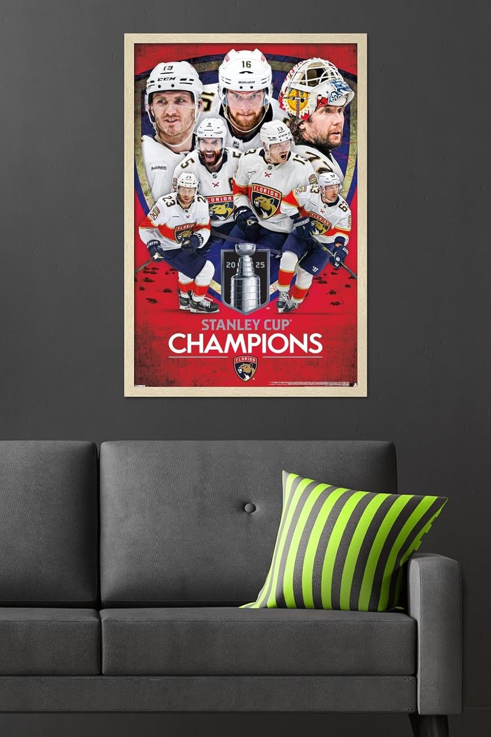 Trends International NHL Florida Panthers - 2025 Stanley Cup Champions Wall Poster, 34L x 22.4W, Premium Unframed Version