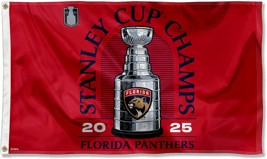Florida Panthers 2025 Stanley Cup Champions Banner Flag