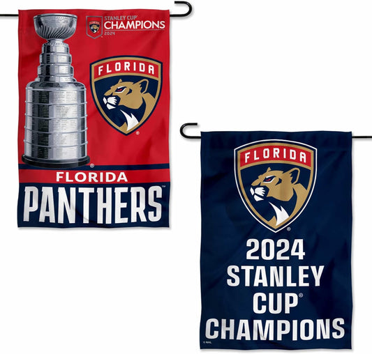 WinCraft Florida Panthers Stanley Cup Champions 2024 Double Sided Garden Banner Flag