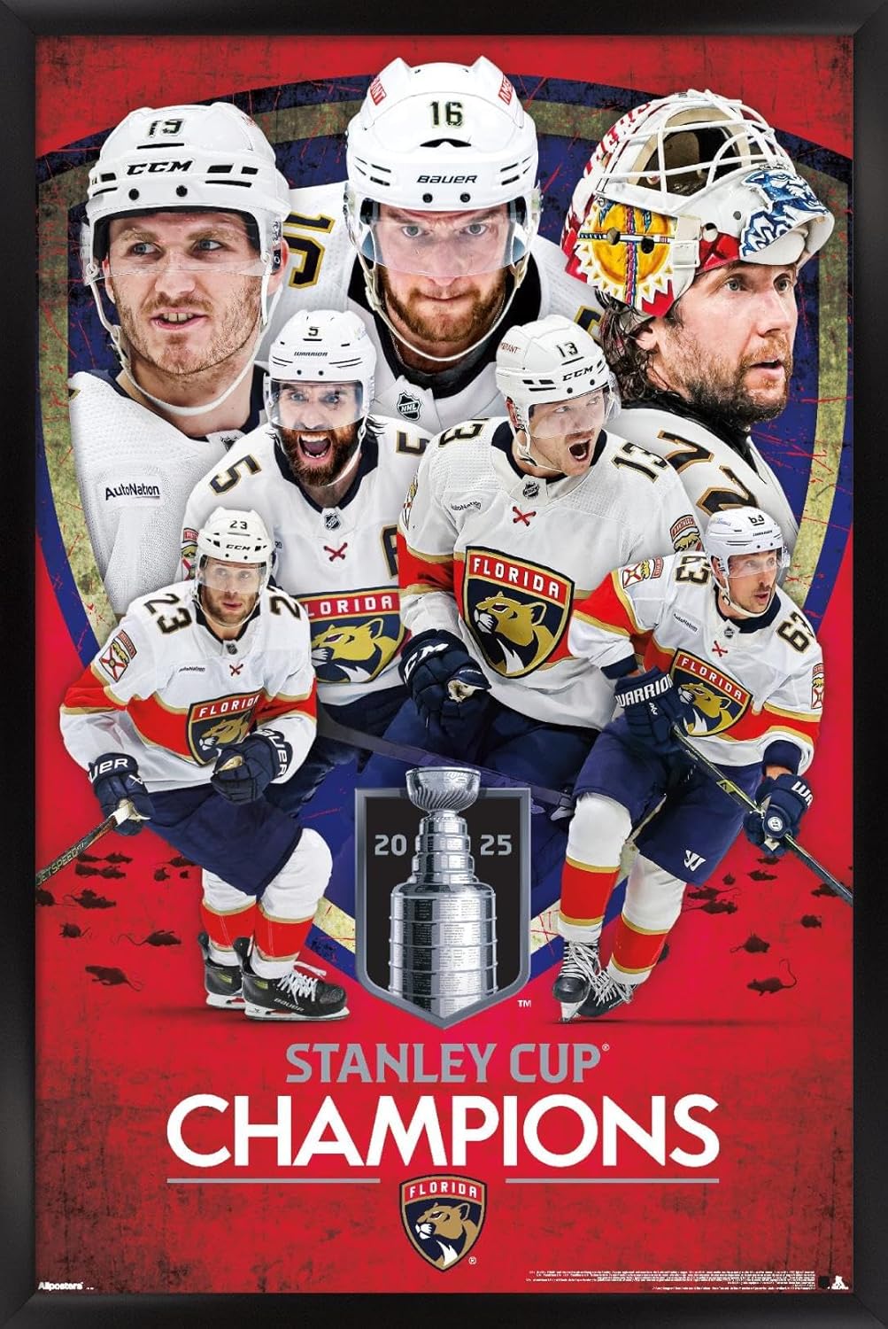 Trends International NHL Florida Panthers - 2025 Stanley Cup Champions Wall Poster, 34L x 22.4W, Premium Unframed Version