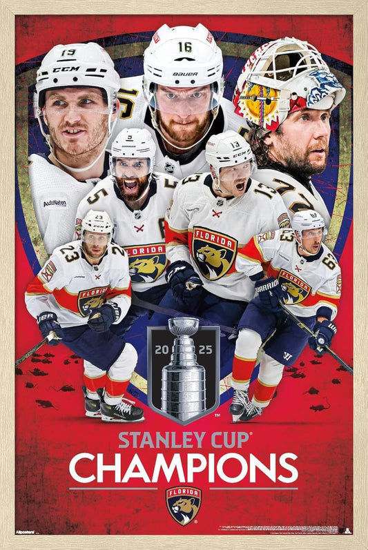 Trends International NHL Florida Panthers - 2025 Stanley Cup Champions Wall Poster, 34L x 22.4W, Premium Unframed Version