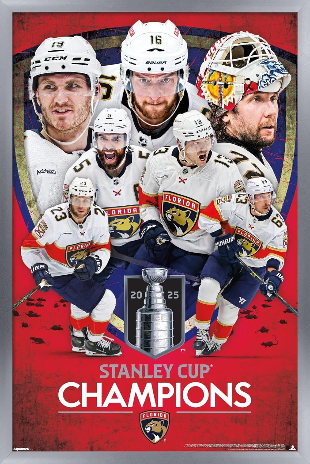 Trends International NHL Florida Panthers - 2025 Stanley Cup Champions Wall Poster, 34L x 22.4W, Premium Unframed Version