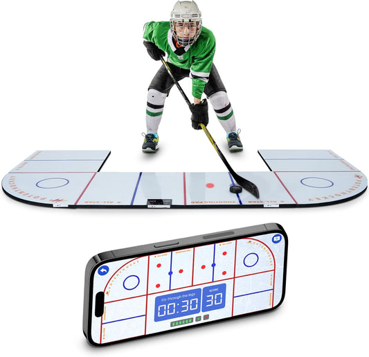 Ultimater Dangler 2.0 - Advanced 270° Stickhandling Training System - Intelligent Sensor-Puck Technology, Dynamic Drill Modes, Smooth Glide Synthetic Ice Pads - Hockey Training Equipment