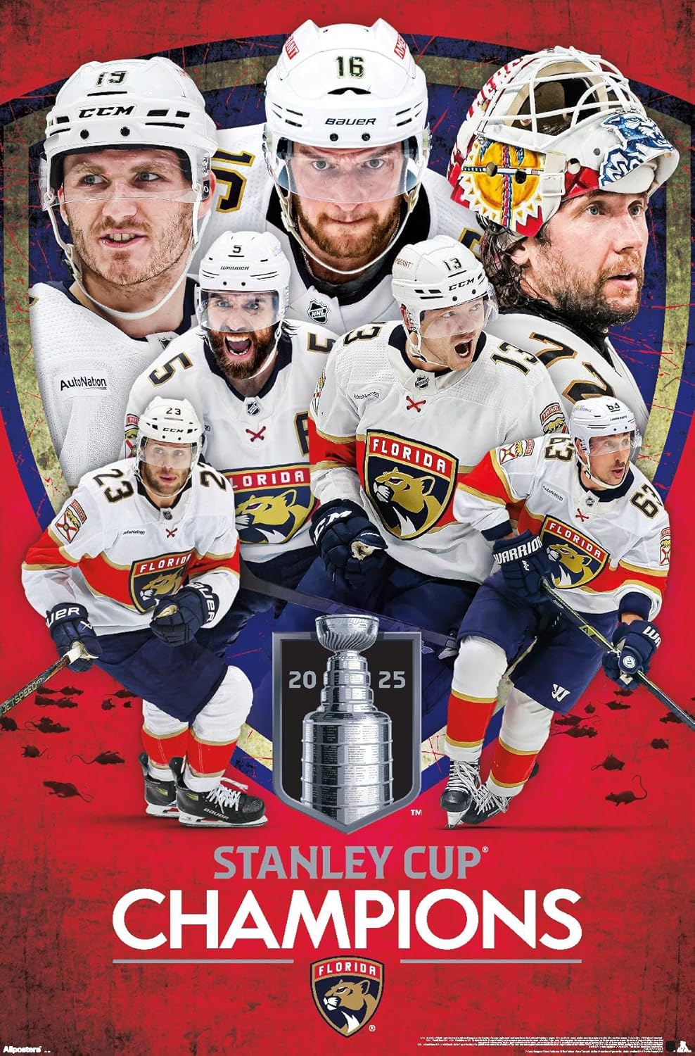 Trends International NHL Florida Panthers - 2025 Stanley Cup Champions Wall Poster, 34L x 22.4W, Premium Unframed Version
