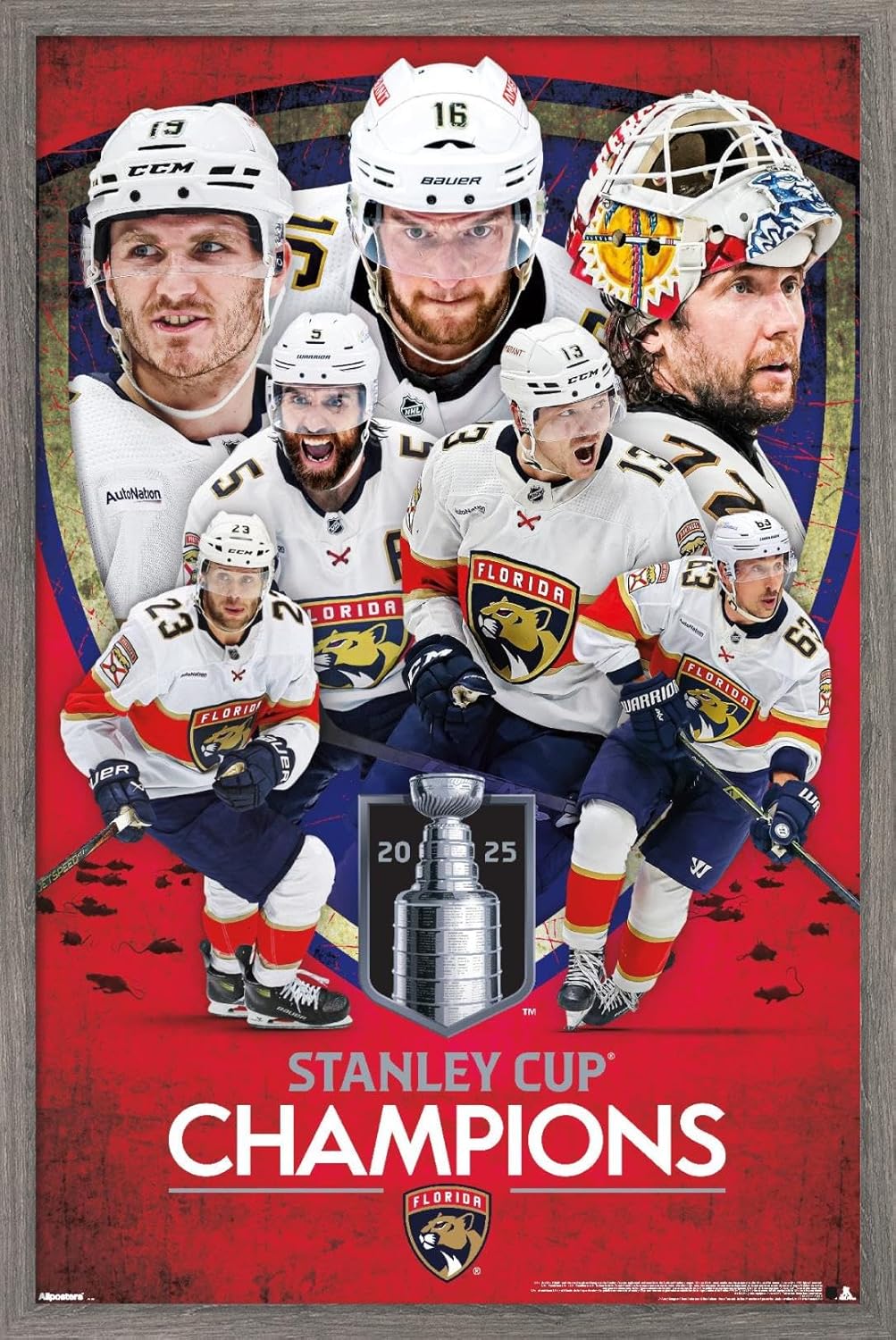 Trends International NHL Florida Panthers - 2025 Stanley Cup Champions Wall Poster, 34L x 22.4W, Premium Unframed Version